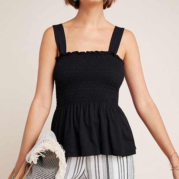 Anthropologie Tops - 🆕 Anthropologie t.la Smocked Peplum Tank